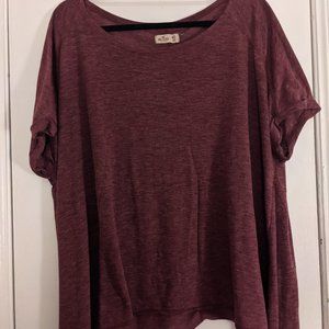 Hollister Red Flowy Tee - Size M/L